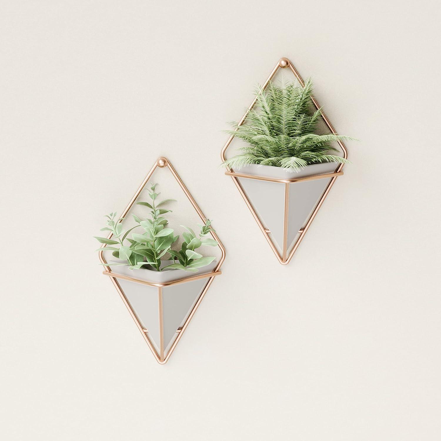 image:imageUmbra Trigg Hanging Planter Vase Wall Decor Pot and Container for Succulents Cactus Faux Plants and More Large GreyCopperGreyCopper