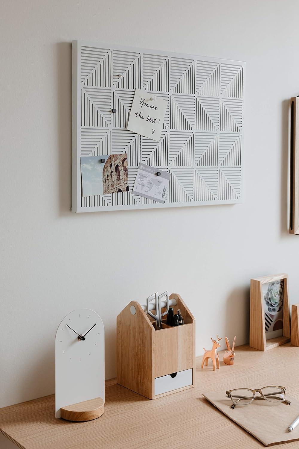 image:imageUmbra Trigon Wall Mounted Bulletin Board Magnetic Board and Message Board WhiteWhite