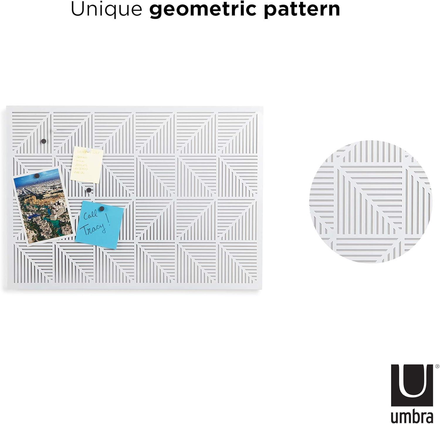 image:imageUmbra Trigon Wall Mounted Bulletin Board Magnetic Board and Message Board WhiteWhite
