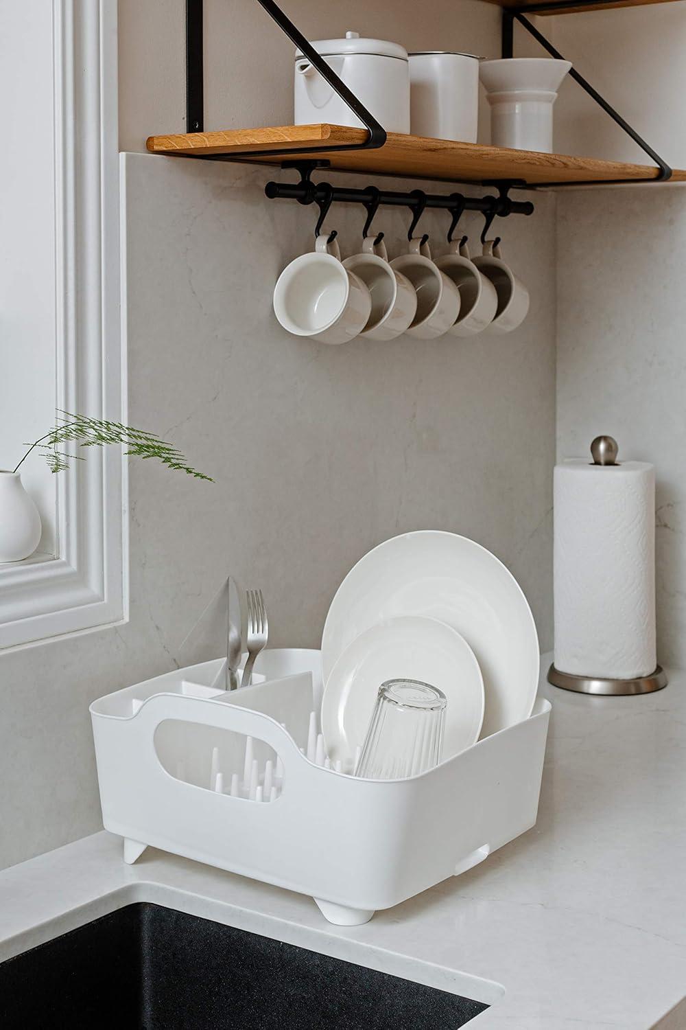image:imageUmbra Tub Dish Rack Charcoal 330590149White