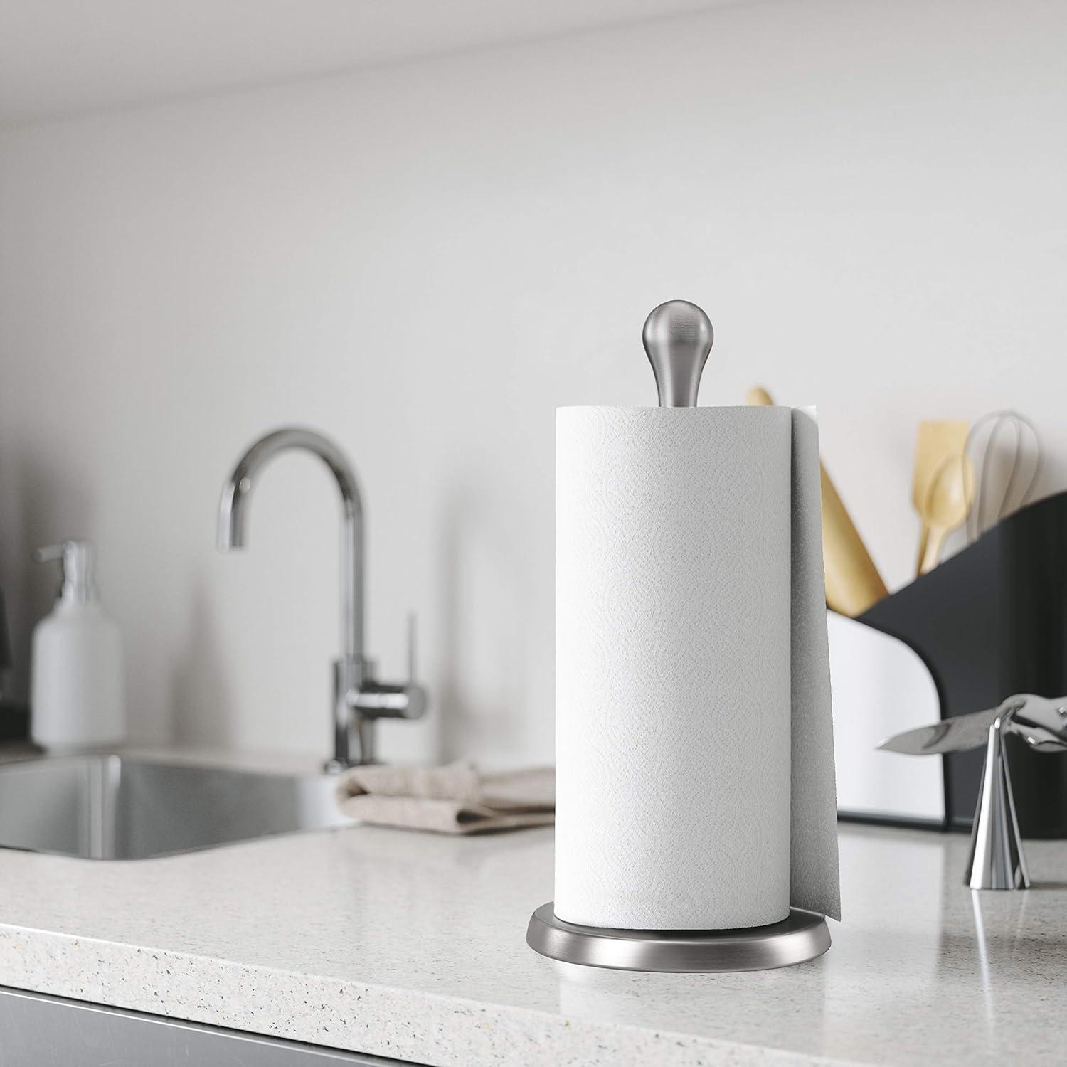 image:imageUmbra Tug OneHandedTear Modern Paper Towel Holder BlackNickel