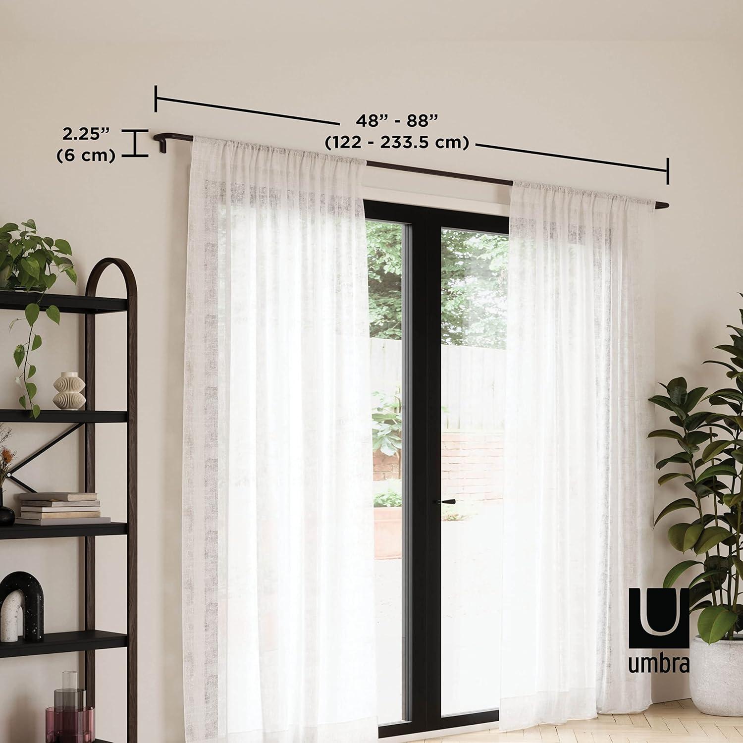 image:imageUmbra Twilight Double Black Out Window Curtain Rod Wrap Around Adjustable Double Curtain Rod 28 to 48 Curtain Rod Auburn bronze amp 242732797REM Twilight Single Curtain Rod Set 2848 BronzeAuburn Bronze