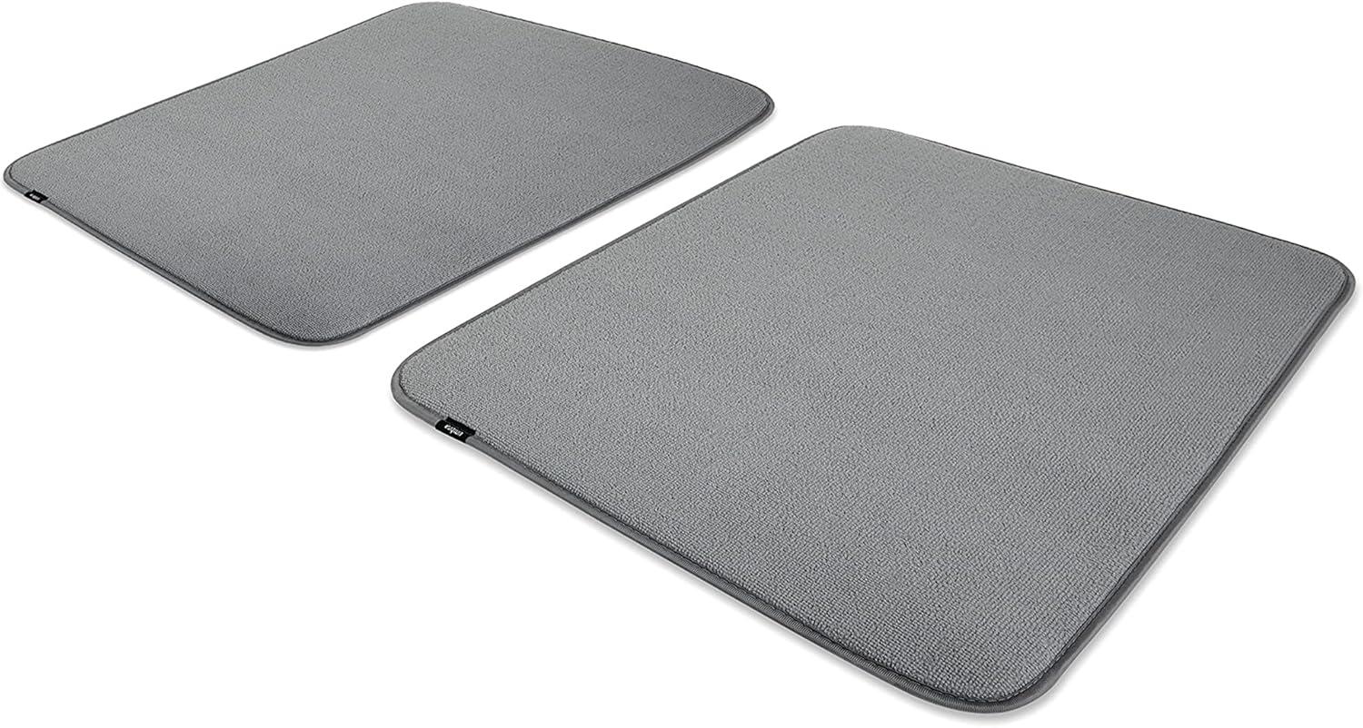 image:imageUmbra UDRY 24 x 18 inches Rack and Microfiber Dish Drying MatSpaceSaving Lightweight Design Folds Up for Easy Storage BlackCharcoal