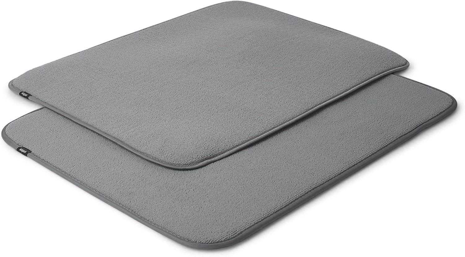 image:imageUmbra UDRY 24 x 18 inches Rack and Microfiber Dish Drying MatSpaceSaving Lightweight Design Folds Up for Easy Storage BlackCharcoal