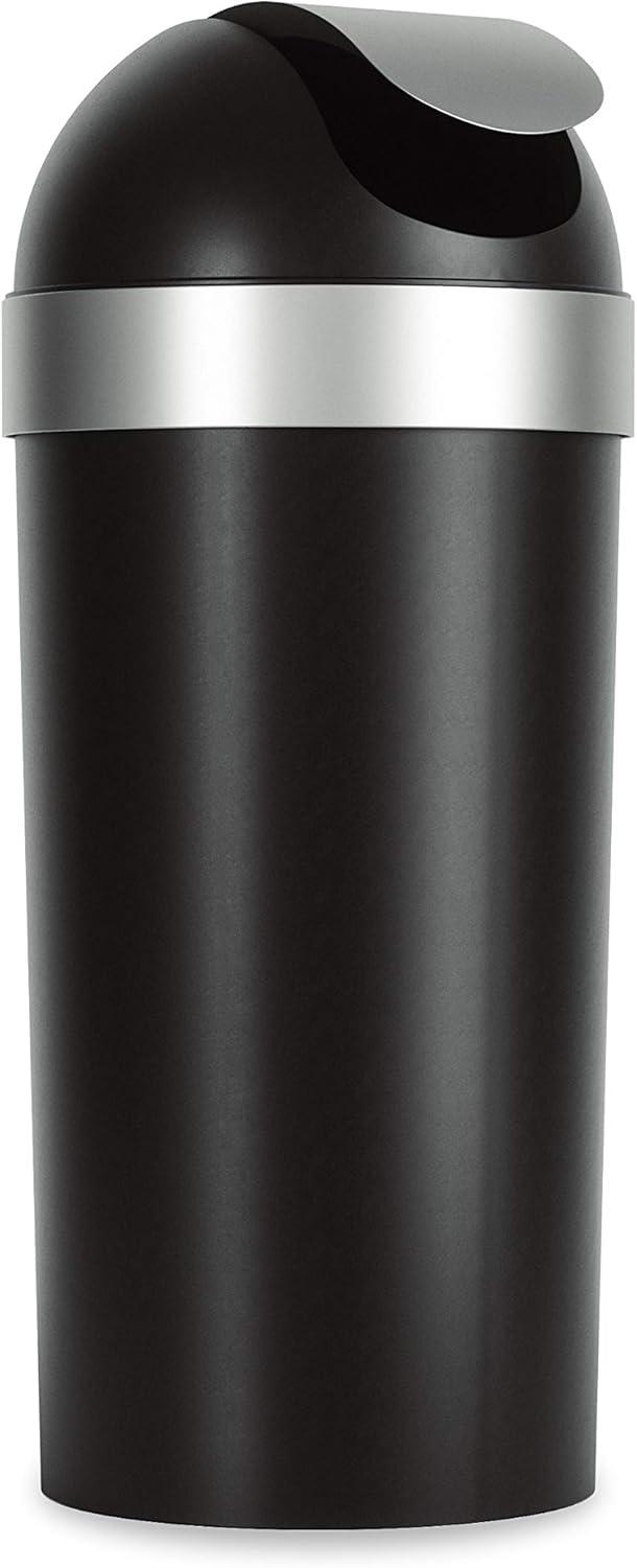image:imageUmbra Venti Kitchen Trash Can with Swing Top Lid Large 16Gallon 62 L Capacity BlackNickelBlackNickel