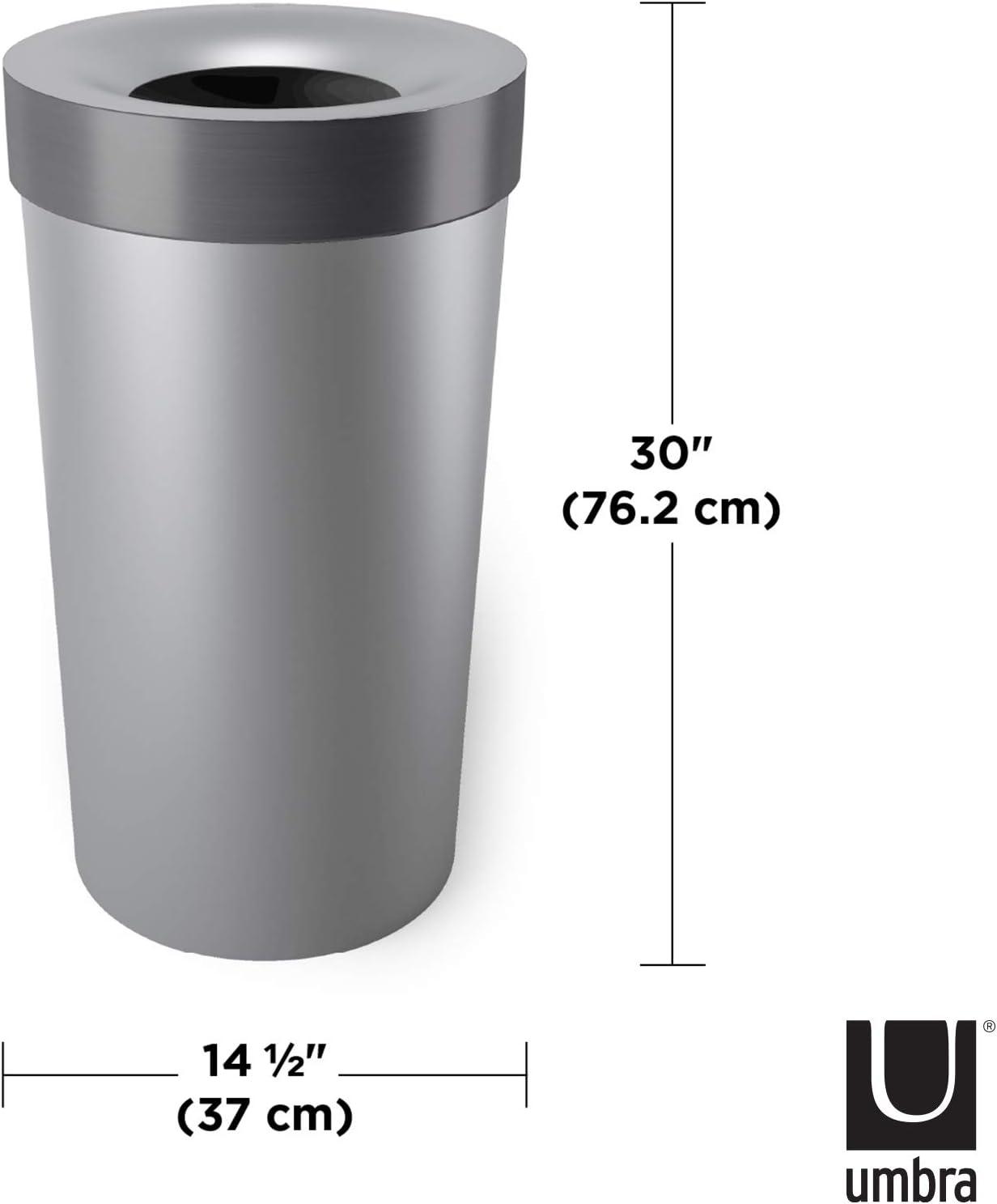 image:imageUmbra Venti SwingTop 165Gallon Kitchen Trash Can 35Inch Tall PewterBlackNickel