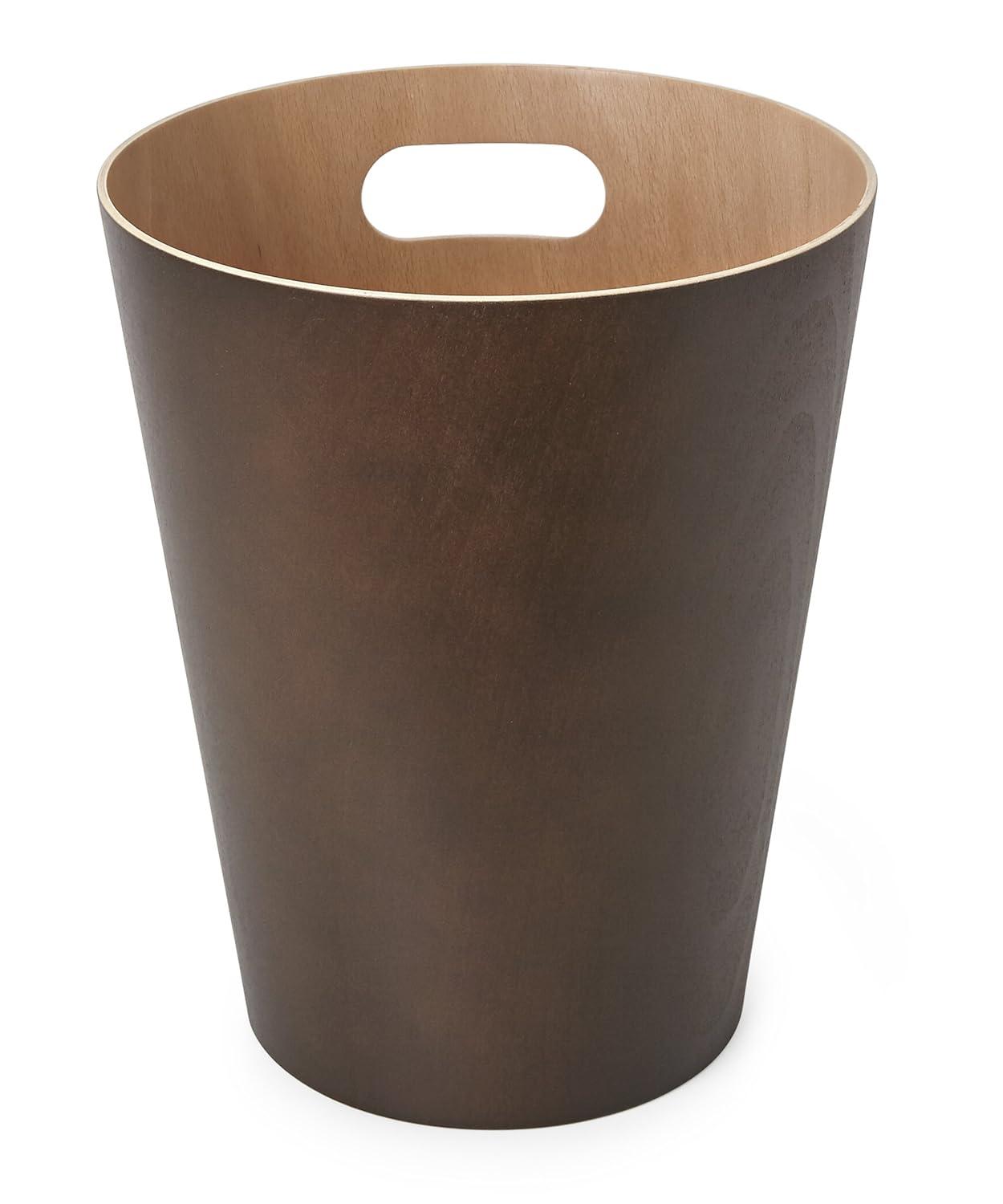 image:imageUmbra Woodrow 2Gallon Modern Wooden Trash Can Wastebasket Attractive Bin for Garbage or Recycling Suitable for Home or Office EspressoNaturalModern