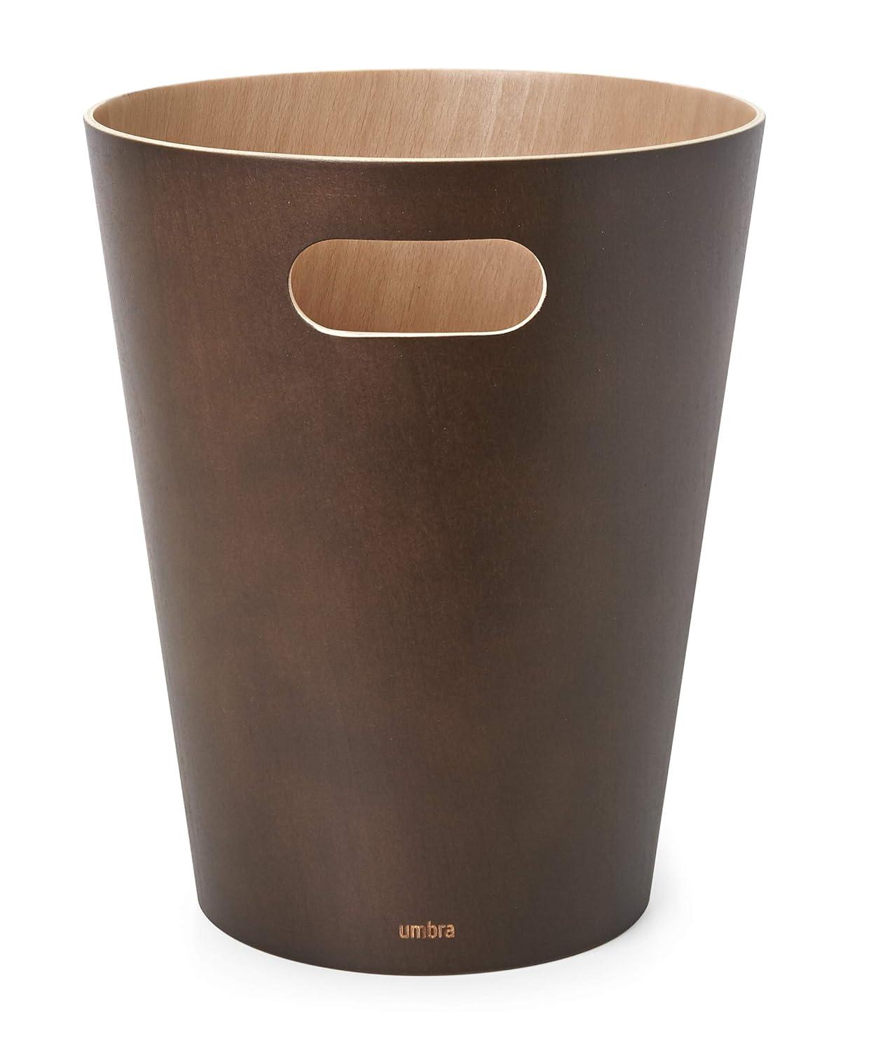 image:imageUmbra Woodrow 2Gallon Modern Wooden Trash Can Wastebasket Attractive Bin for Garbage or Recycling Suitable for Home or Office EspressoNaturalModern