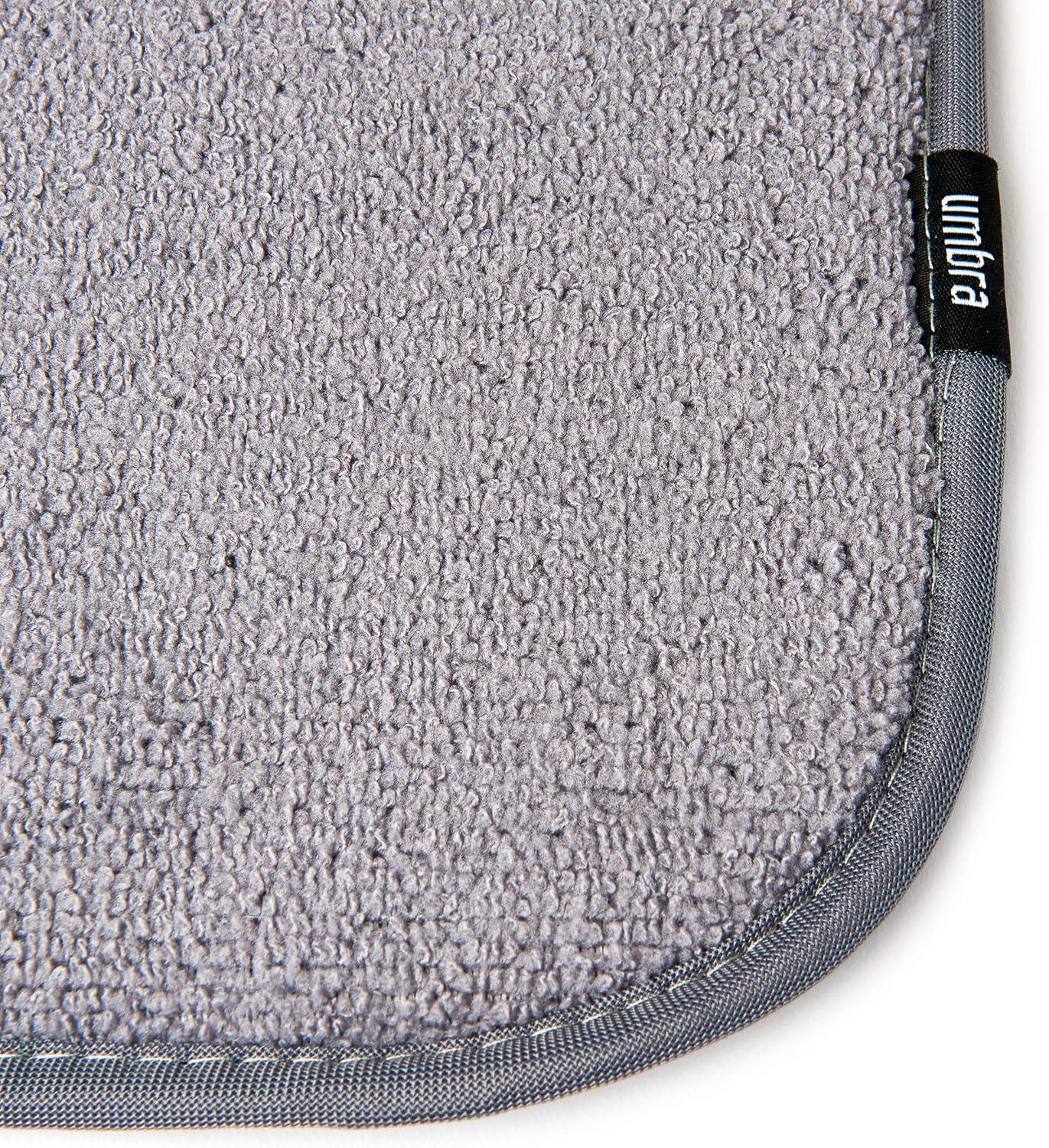 image:imageUmbra XDRY Dish Drying Rack and Microfiber Dish Mat Space Saving Lightweight Design Folds Up For Easy Storage Charcoal