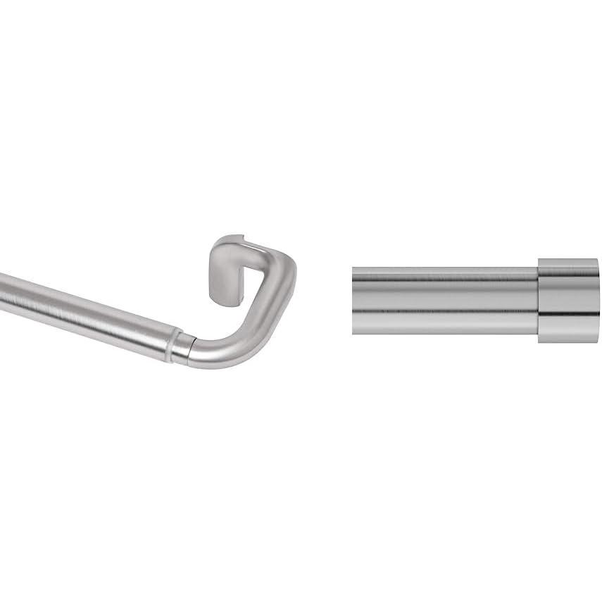 image:imageUmbra 242734782REM Twilight Single Curtain Rod Set Wrap Around Design is Ideal for Blackout or Room Darkening Panels amp Cappa 1Inch Curtain Rod Includes 2 Matching Finials
