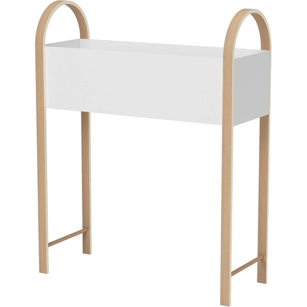 image:imageUmbra Bellwood Freestanding Planter Elevated Garden Bed Raised Storage Box WhiteNatural
