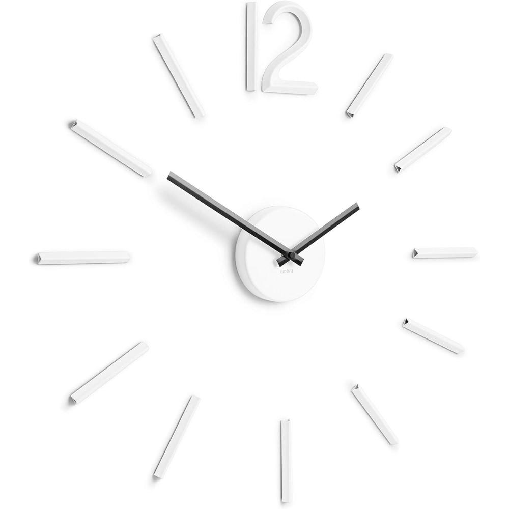 image:imageUmbra Blink Modern DIY 3D Wall Clock Easy to Paste Wall Sticker Numbers Frameless Large Decorative Wall Clock Simple Indicators Minimalist BlackWhite