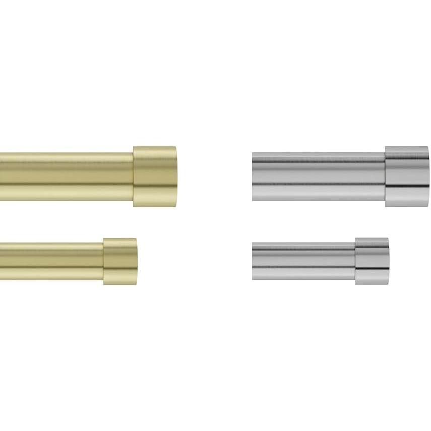 image:imageUmbra Cappa 66 to 120Inch Brass and Nickel Double Curtain Rod Set with Matching Finials and Hardware