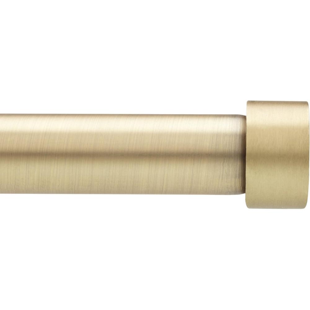 image:imageUmbra Cappa Curtain Rod 1Inch Drapery Rod Extends from 36 to 66 Inches Includes 2 Matching Finials Brackets amp Hardware BrassBrass
