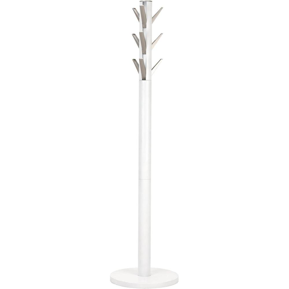 image:imageUmbra Flapper Coat Rack Clothing Hanger Umbrella Holder and Hat Organizer Great for Entryway GreyWhiteNickel