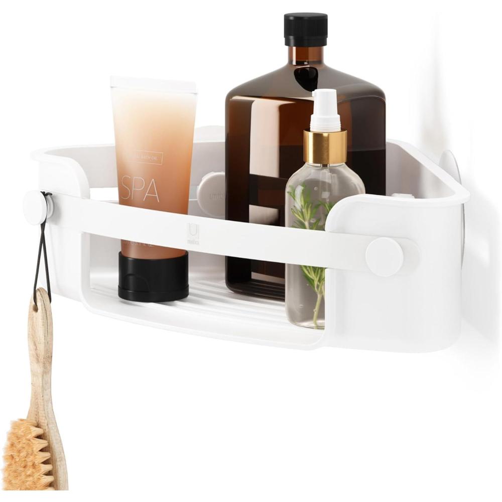 image:imageUmbra Flex Adhesive Shower Corner Shelf for Bathroom WhiteWhite