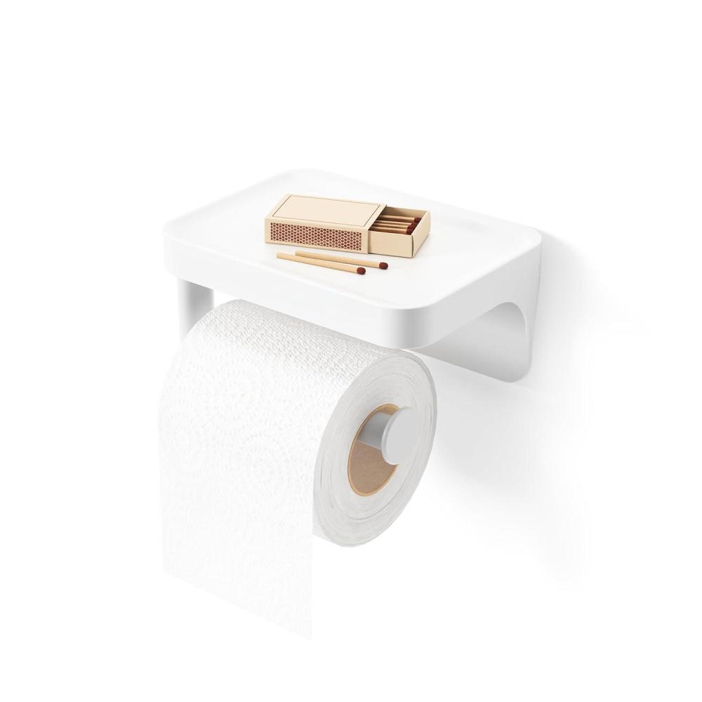 image:imageUmbra Flex Adhesive Toilet Paper Holder amp Shelf White