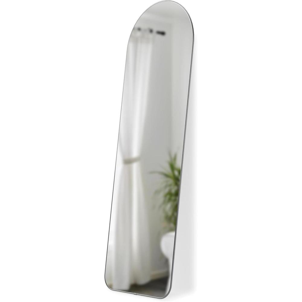 image:imageUmbra Hubba Arched Wall Mirror with Metallic Frame Modern Style for Bathroom Entryway Living Room and More 34 x 36Inch BrassTitanium