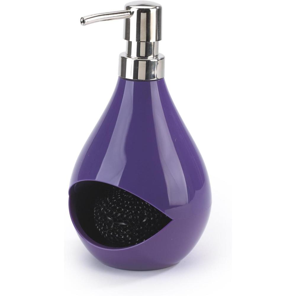 image:imageUmbra Poucho Kitchen Soap Pump with Scrubber Prince PurplePurple