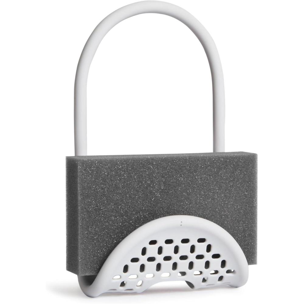 image:imageUmbra Sling Kitchen Sink Caddy Sponge Holder Hangs Over Faucet or Divider Single BlackWhite