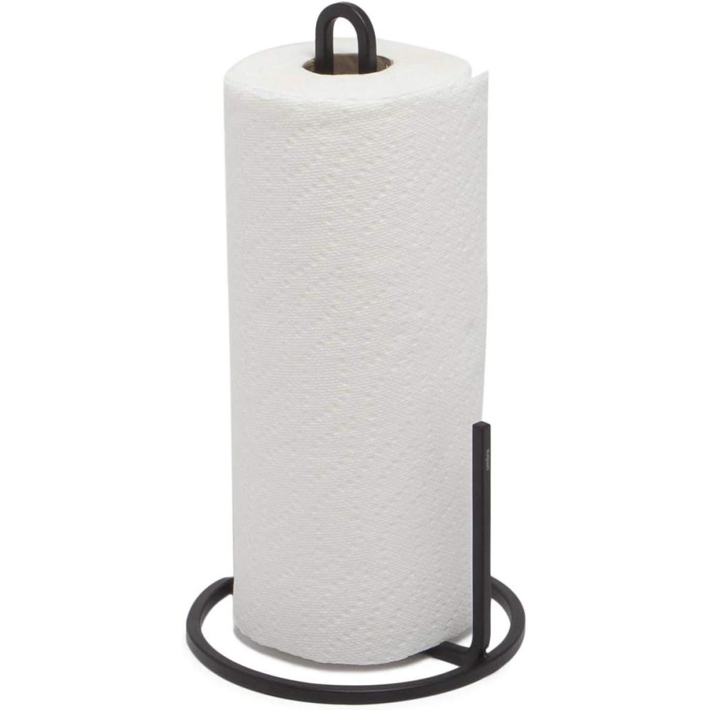 image:imageUmbra Squire FreeStanding CounterTop Paper Towel Holder for Kitchen or Bathroom Modern Metal Design Looks Like Cast Iron Black