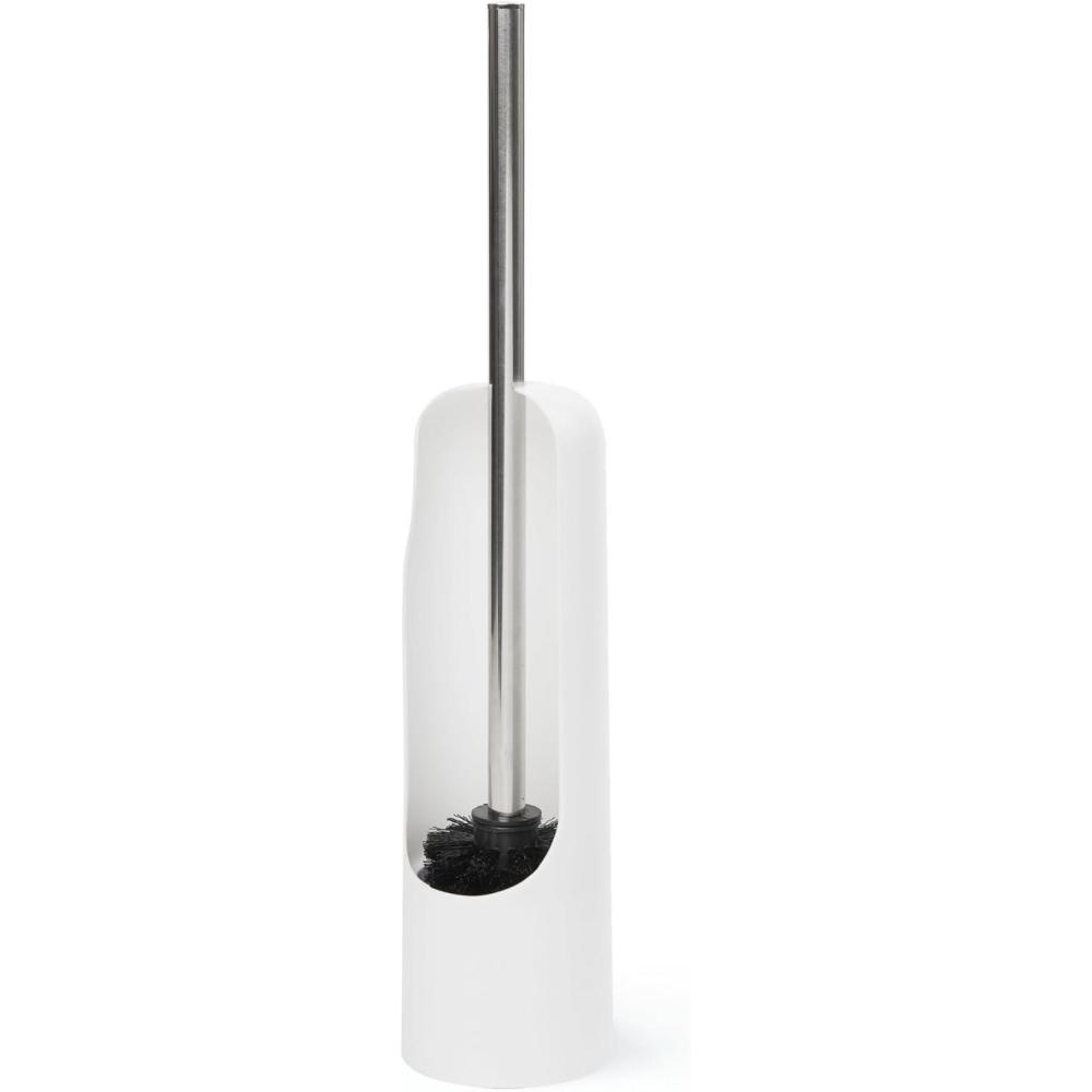 image:imageUmbra Touch Toilet Brush with HolderStand  Durable Slim Cleaning Tool with Dense Bristles  Removes Stubborn Stains WhiteWhite