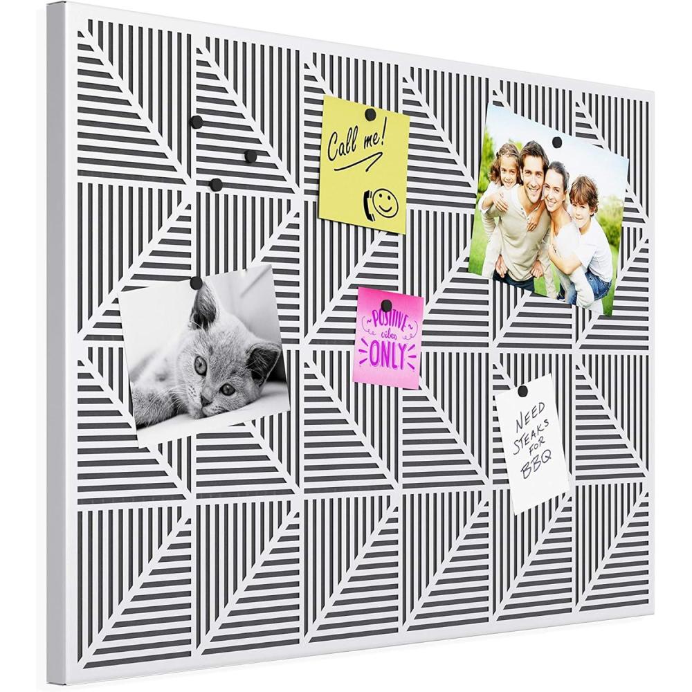 image:imageUmbra Trigon Wall Mounted Bulletin Board Magnetic Board and Message Board WhiteWhite