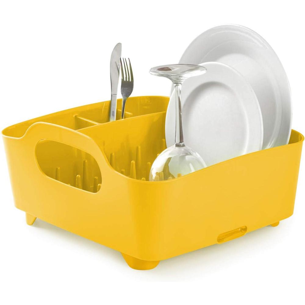 image:imageUmbra Tub Dish Rack Charcoal 330590149Canary Yellow