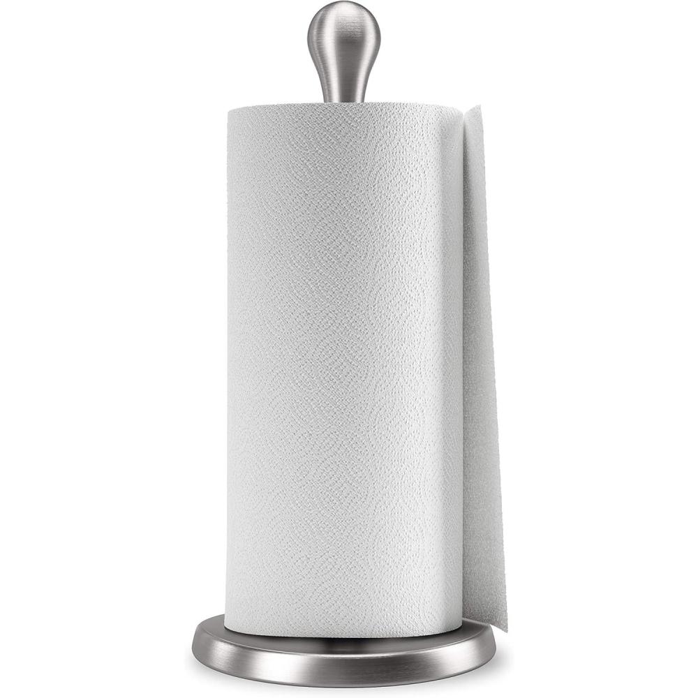 image:imageUmbra Tug OneHandedTear Modern Paper Towel Holder BlackNickel