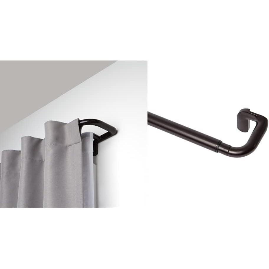 image:imageUmbra Twilight Double Black Out Window Curtain Rod Wrap Around Adjustable Double Curtain Rod 28 to 48 Curtain Rod Auburn bronze amp 242732797REM Twilight Single Curtain Rod Set 2848 BronzeAuburn Bronze