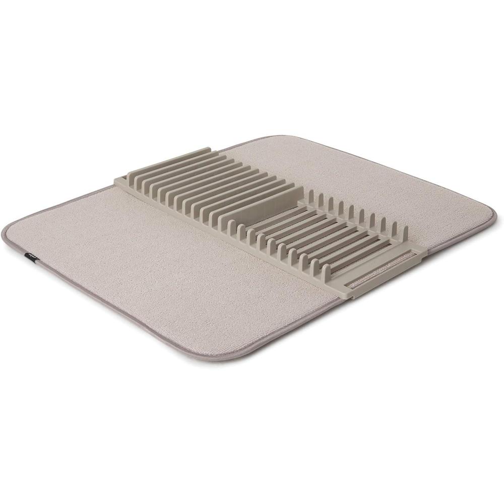image:imageUmbra UDRY 24 x 18 inches Rack and Microfiber Dish Drying MatSpaceSaving Lightweight Design Folds Up for Easy Storage BlackLatte
