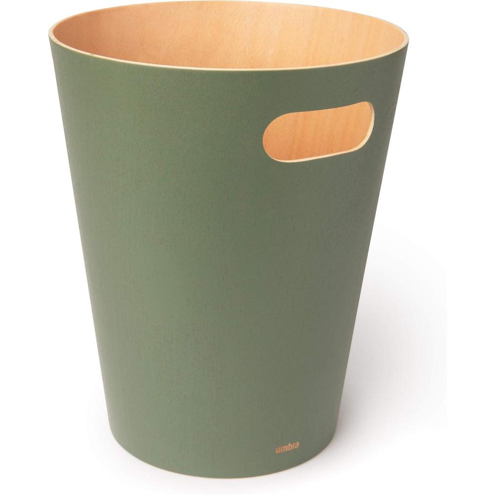 image:imageUmbra Woodrow 2Gallon Modern Wooden Trash Can Wastebasket Attractive Bin for Garbage or Recycling Suitable for Home or Office NaturalSpruce