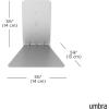 UUmbra Conceal, Sturdy Metal Floating Bookshelf for Wall (Set of 3 – Large), Silver (1005073-560)(Silver)
