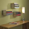 UUmbra Conceal, Sturdy Metal Floating Bookshelf for Wall (Set of 3 – Large), Silver (1005073-560)(White)