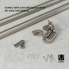 Umbra – 242734-782-REM Twilight Single Curtain Rod Set – Wrap Around Design is Ideal for Blackout or Room Darkening Panels & Cappa 1-Inch Curtain Rod, Includes 2 Matching Finials