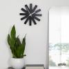 Umbra 118070-040 Ribbon Modern 12-inch, Battery Operated Quartz Movement, Silent Non Ticking Wall Clock, Black(Black)