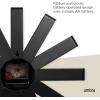 Umbra 118070-040 Ribbon Modern 12-inch, Battery Operated Quartz Movement, Silent Non Ticking Wall Clock, Black(Black)