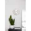 Umbra 118070-040 Ribbon Modern 12-inch, Battery Operated Quartz Movement, Silent Non Ticking Wall Clock, Black(Nickel)