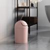 Umbra 1.25 Gallon Mini Waste Can with Removable Swing-Top Lid – Small Garbage Bin for Kitchen, Bathroom, Bedroom, Office – Compact Trash Can Fit Under Tables & Counters – Linen(Pink)