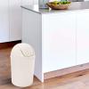 Umbra 1.25 Gallon Mini Waste Can with Removable Swing-Top Lid – Small Garbage Bin for Kitchen, Bathroom, Bedroom, Office – Compact Trash Can Fit Under Tables & Counters – Linen(Linen)