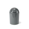Umbra 1.25 Gallon Mini Waste Can with Removable Swing-Top Lid – Small Garbage Bin for Kitchen, Bathroom, Bedroom, Office – Compact Trash Can Fit Under Tables & Counters – Linen(Dark Grey)