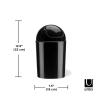 Umbra 1.25 Gallon Mini Waste Can with Removable Swing-Top Lid – Small Garbage Bin for Kitchen, Bathroom, Bedroom, Office – Compact Trash Can Fit Under Tables & Counters – Linen(Galaxy)