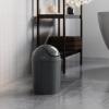 Umbra 1.25 Gallon Mini Waste Can with Removable Swing-Top Lid – Small Garbage Bin for Kitchen, Bathroom, Bedroom, Office – Compact Trash Can Fit Under Tables & Counters – Linen(Dark Grey)