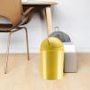 Umbra 1.25 Gallon Mini Waste Can with Removable Swing-Top Lid – Small Garbage Bin for Kitchen, Bathroom, Bedroom, Office – Compact Trash Can Fit Under Tables & Counters – Linen(Yellow)