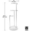 Umbra 299471-491 Tesora 3-Tier Jewelry Stand, Earring Holder, Accessory Organizer and Display, White/Nickel(White/Nickel)