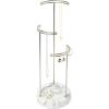 Umbra 299471-491 Tesora 3-Tier Jewelry Stand, Earring Holder, Accessory Organizer and Display, White/Nickel(White/Nickel)