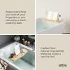 Umbra Aquala Bathtub Tray Extendable Caddy with Book Stand and Wine Glass Holder, Natural(Natural)