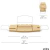 Umbra Aquala Bathtub Tray Extendable Caddy with Book Stand and Wine Glass Holder, Natural(Natural)