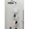 Umbra Bask Hanging Shower Caddy, Bathroom Storage and Organizer for Shampoo, Conditioner, Bath Supplies and Accessories, White