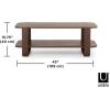 Umbra Bellwood Coffee Table with Storage, Natural(Aged Walnut)